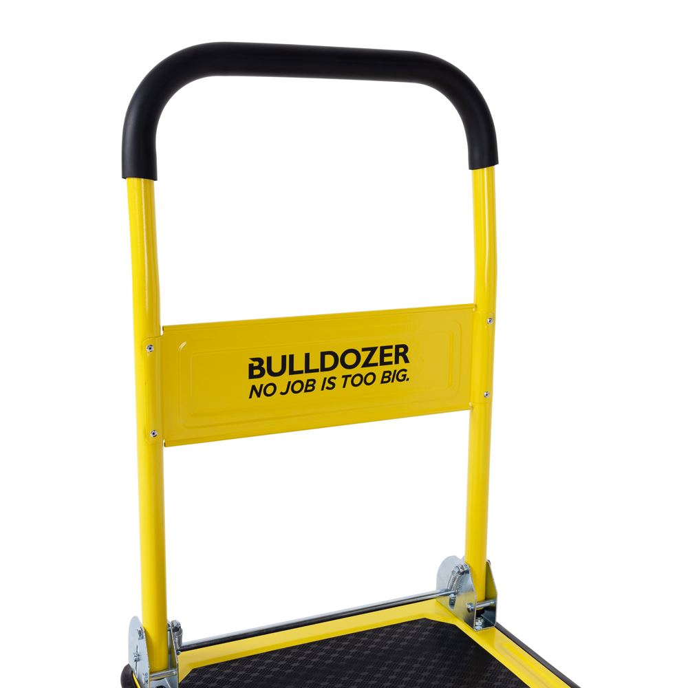 Charles Bentley Yellow Black Bulldozer Pro Folding Platform Trolley 150kg Image 3