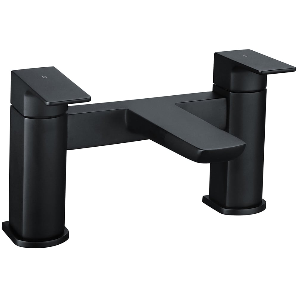 Nes Home Astra Modern Matte Black Bath Filler Tap Image 1