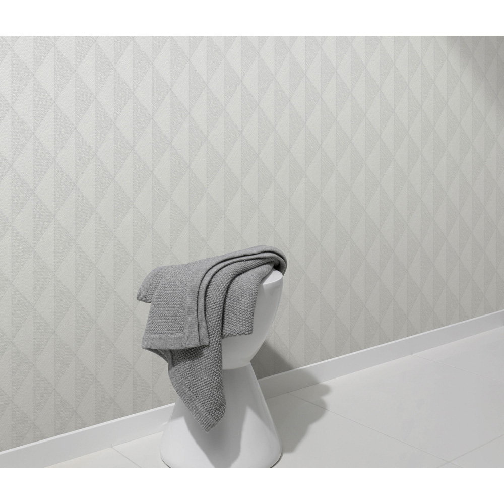 Erismann Woven Whisper Light Grey Vinyl Wallpaper Image 2