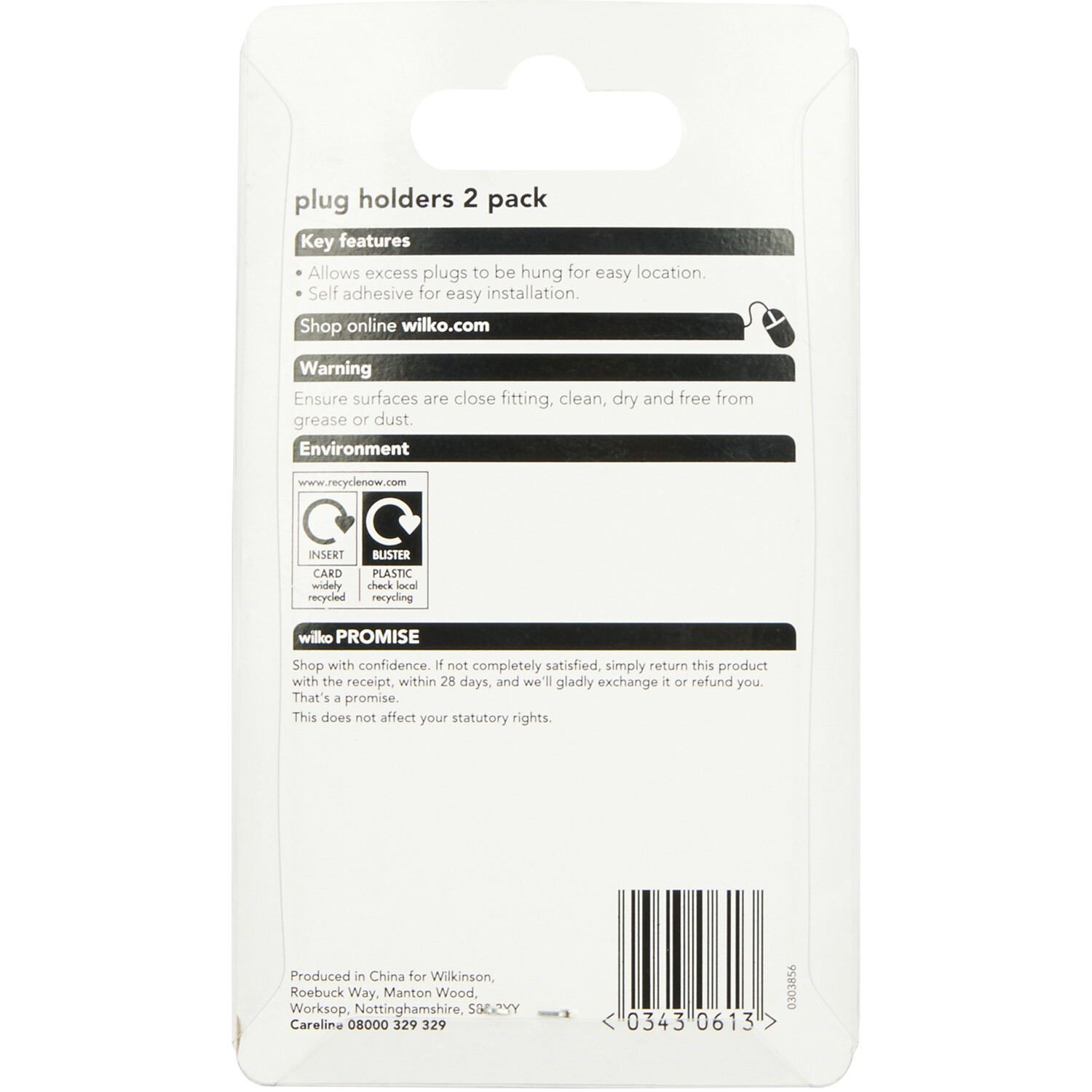 Wilko Plug Holder Whi 2pk Image 3