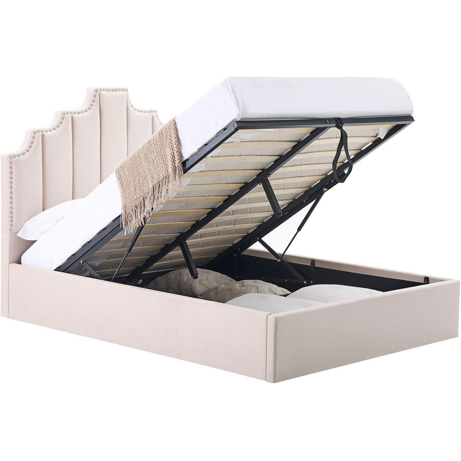 Lipton Ottoman Bed - Cream / King Image 10