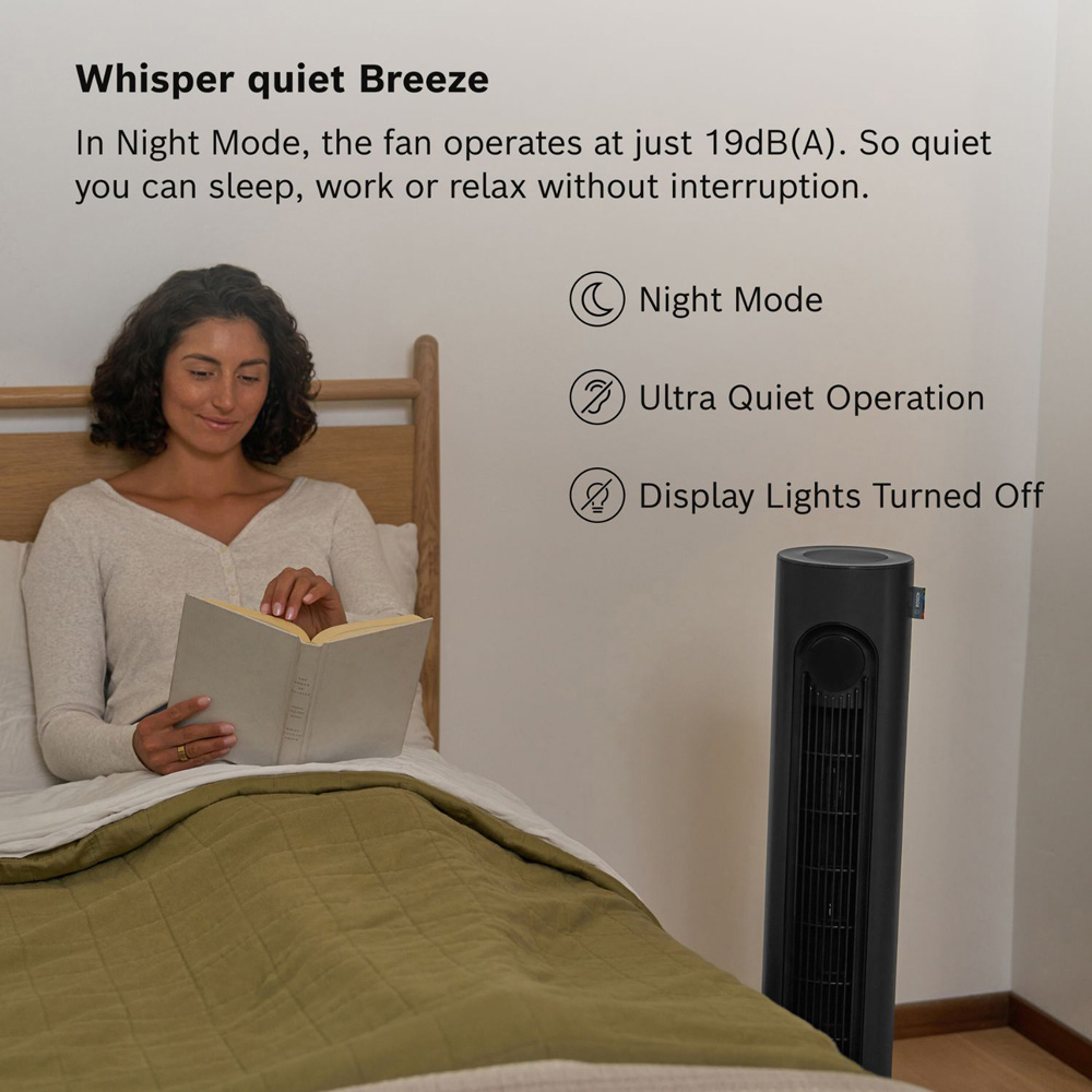 Bosch 4000 Black Oscillating Tower Fan with Remote Control Image 3