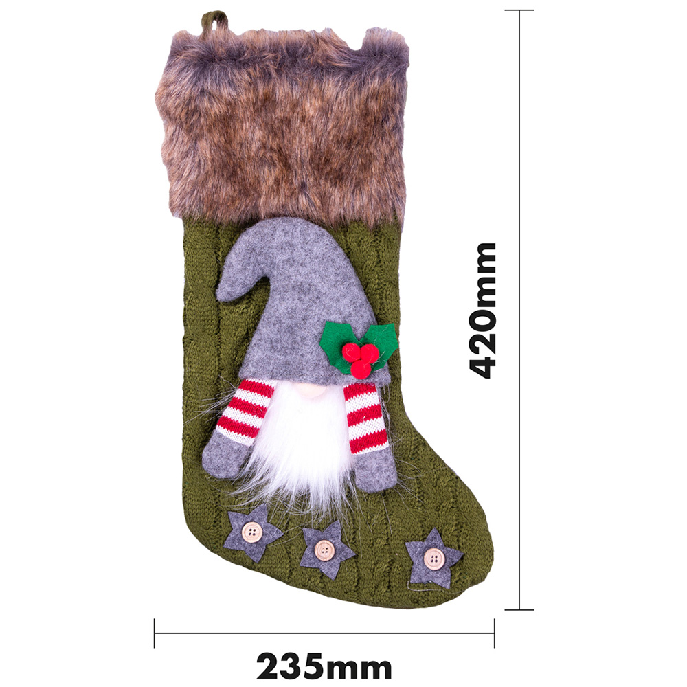 St Helens Green Luxury Gonk Christmas Stocking Image 4