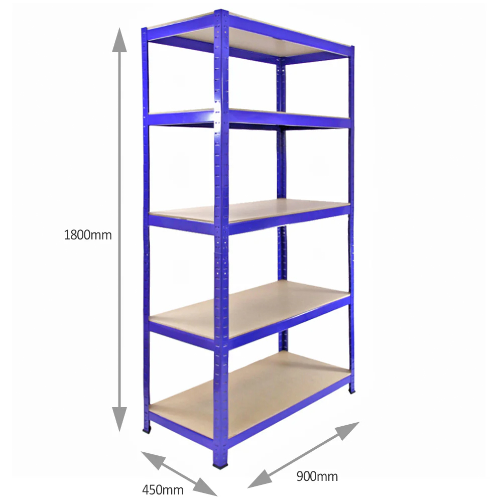 Monster Racking T-Rax Corner Shelving Unit and Set of 4 Blue Garage Storage Bays 90cm Image 5