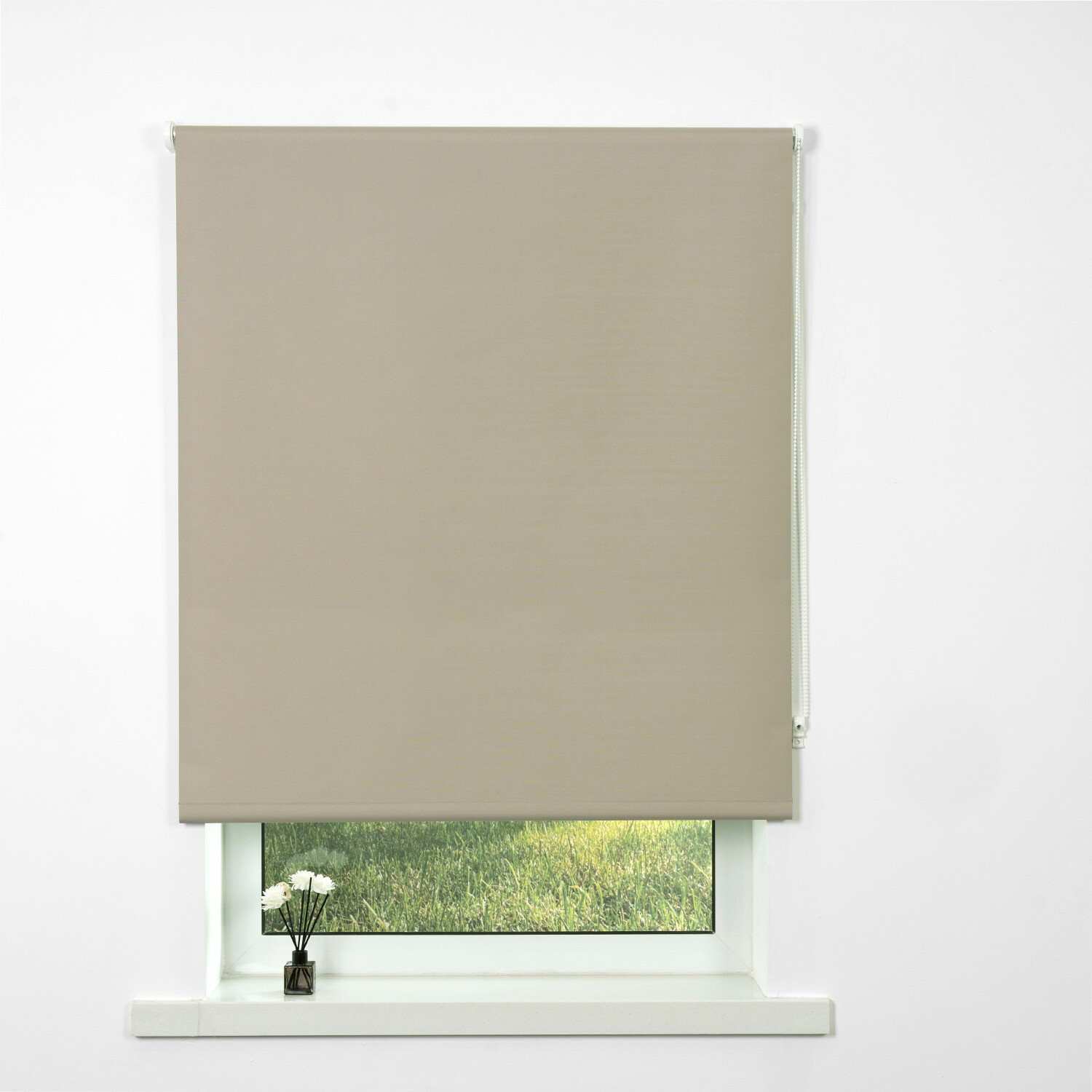 Divante Plain Blackout Roller Blind - Fawn / 180cm Image 1