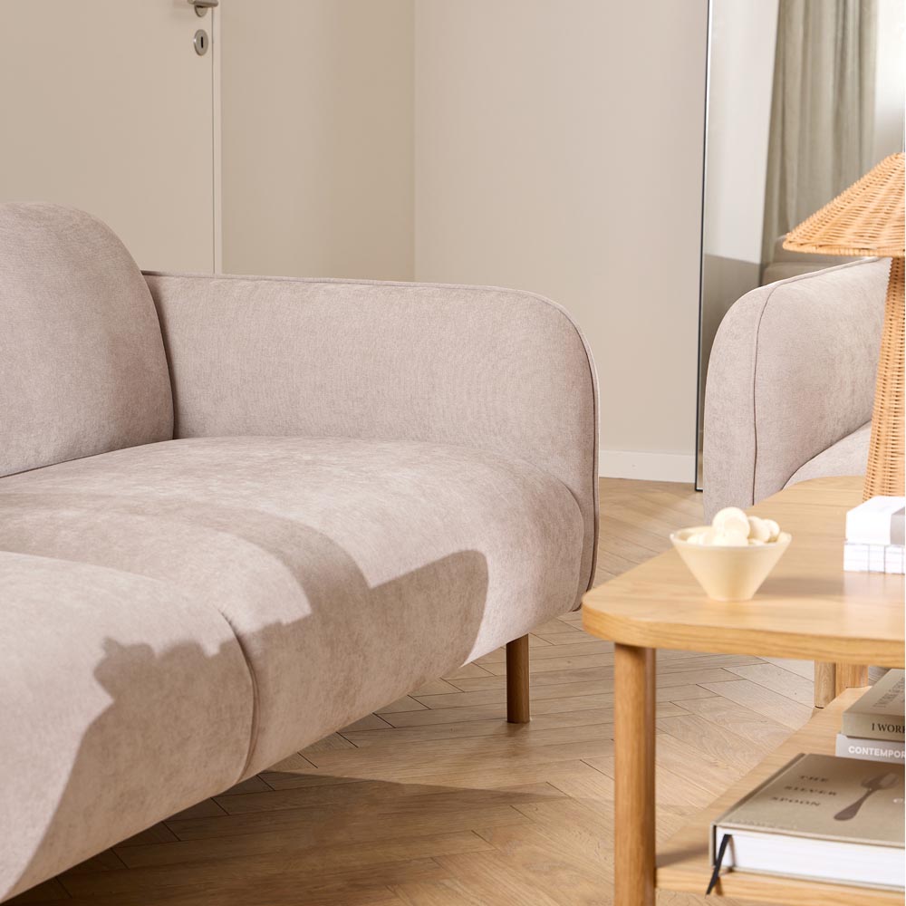 Florence Westham 3 Seater Fay Beige Fabric Sofa Image 6