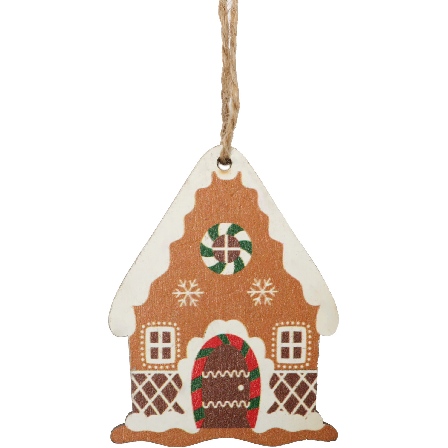 Set of 8 Gingerbread Hanging Decorations Brown Image 5