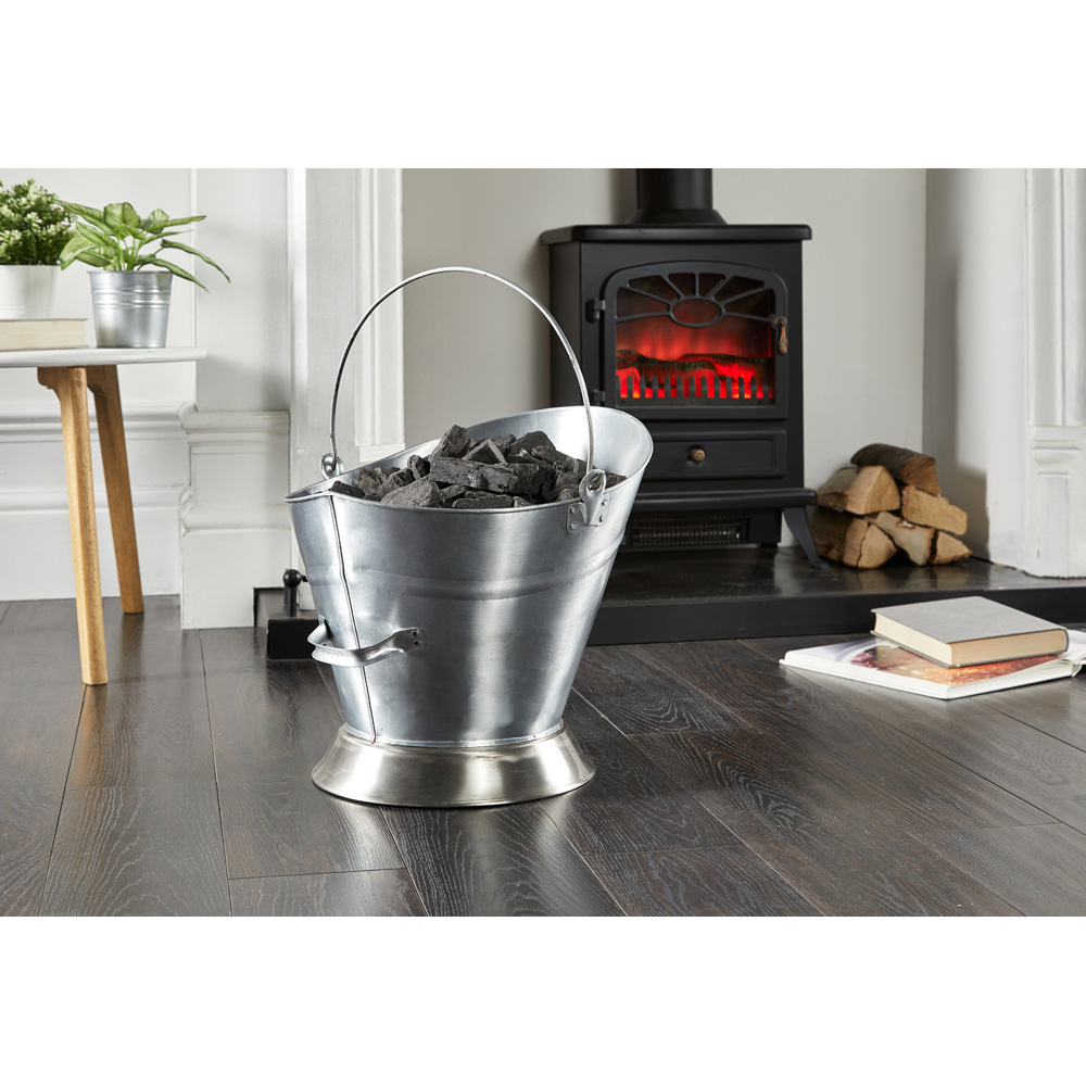 Inglenook Fireside Galvanised Waterloo Coal Bucket Image 2