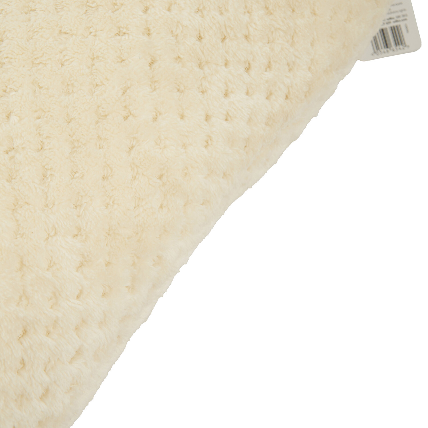 Jumbo Fleece Cushion Ivory Image 3
