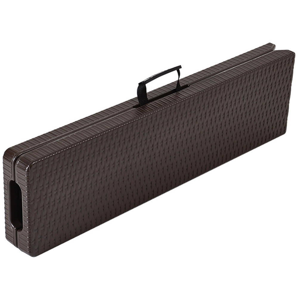 Living and Home Set of 2 Rattan Brown Folding Bench Image 7