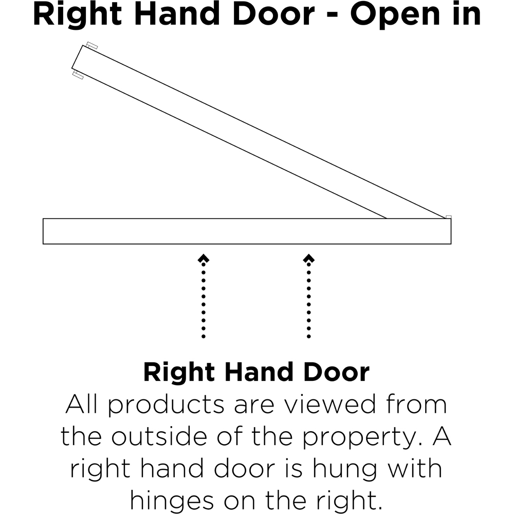 Crystal uPVC Front Door Small diamond Glass Hamburg White Right Hand Obscure Glass 920x2090mm Image 2