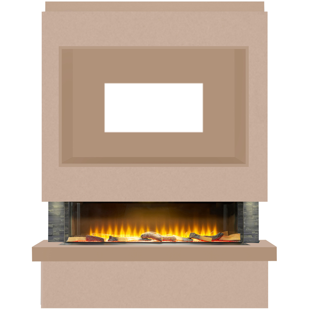 Adam Sahara Pre-Built Panoramic Media Wall 5 with TV Recess Image 3