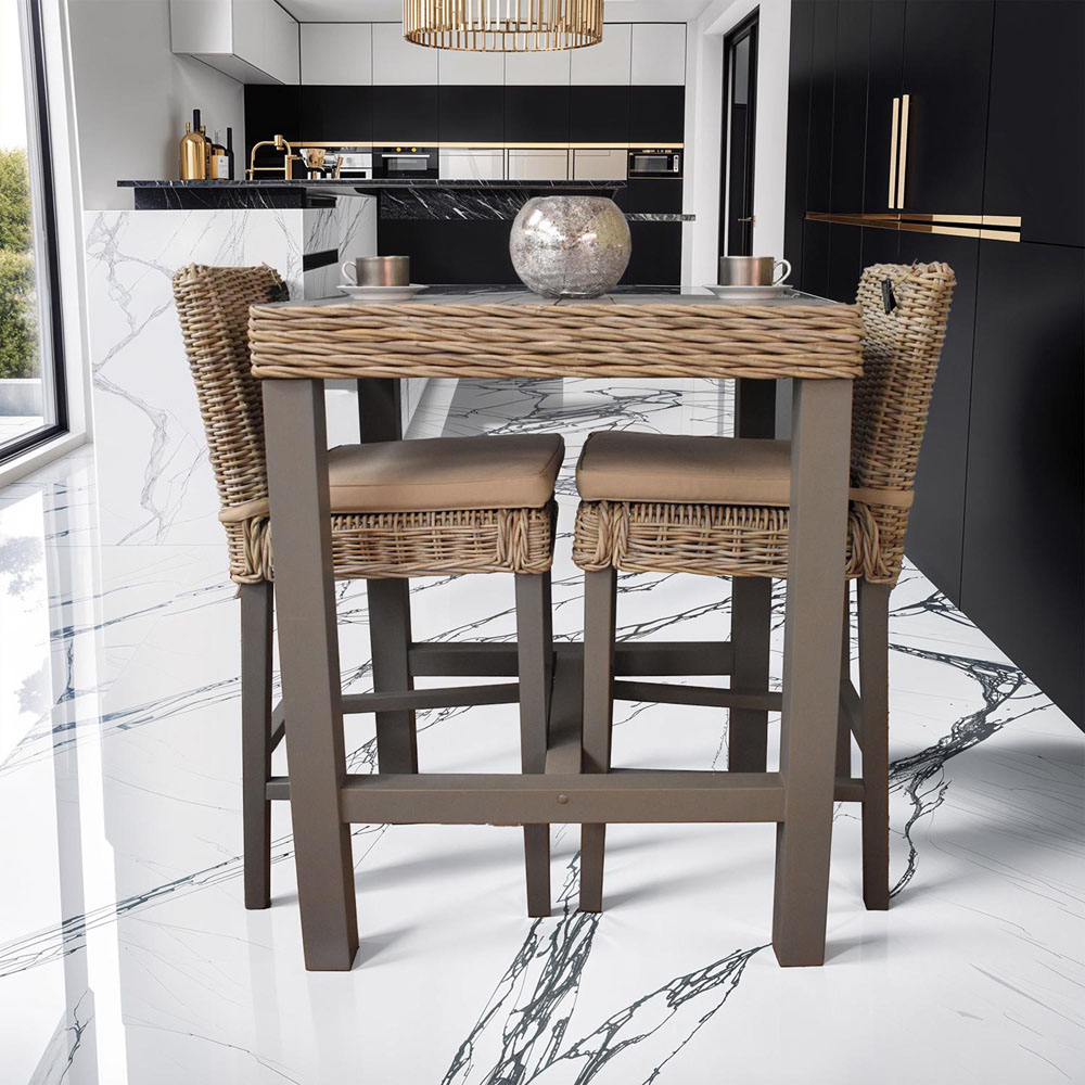 FWStyle Maya Grey Wash Handmade Bar Table Image 5