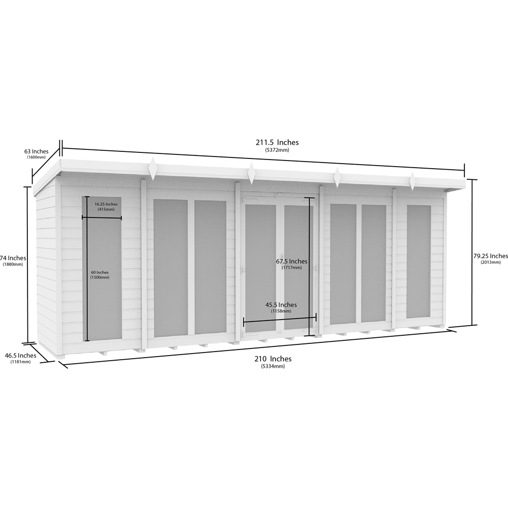DIY Sheds 18 x 4ft Tongue and Groove Timber Pent Summerhouse Image 7