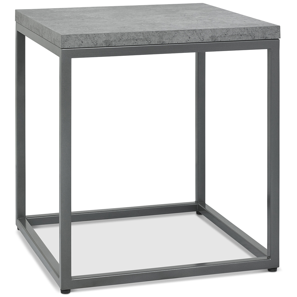 Bentley Designs Renzo Zinc and Dark Grey Side Table Image 2
