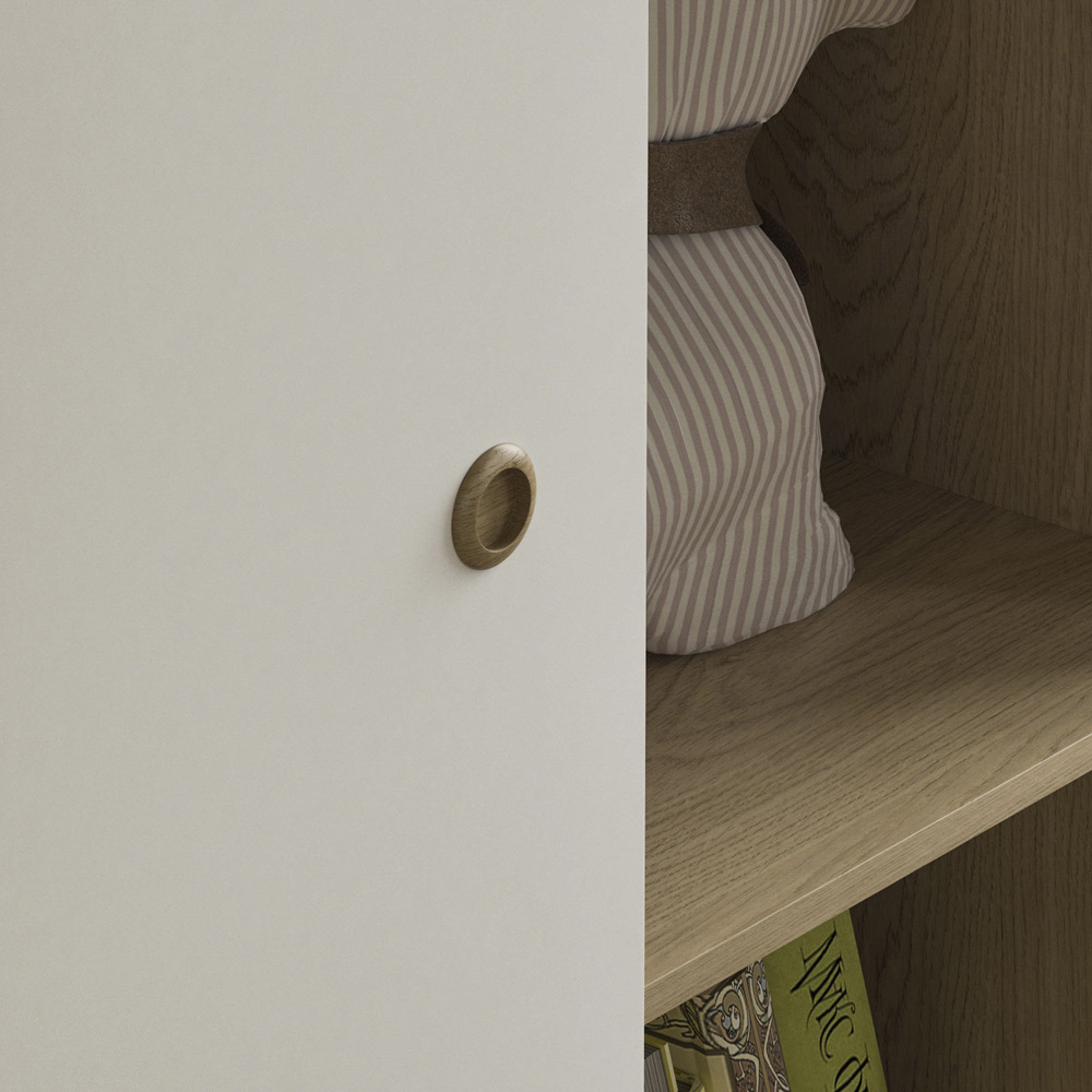 Junior Vida Neptune Single Door White and Oak Wardrobe Image 5