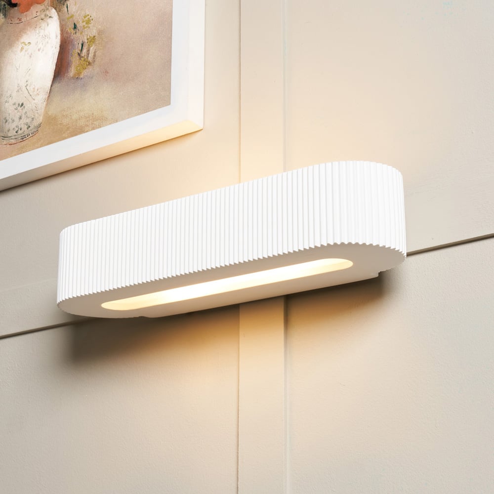 Inlight Peighton Paintable Plaster Up and Down Wall Light Image 2