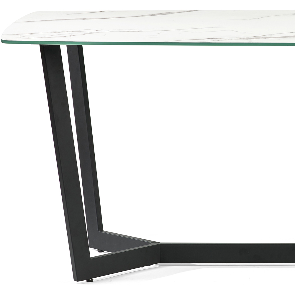 Julian Bowen Olympus 6 Seater Dining Table White Marble Image 4