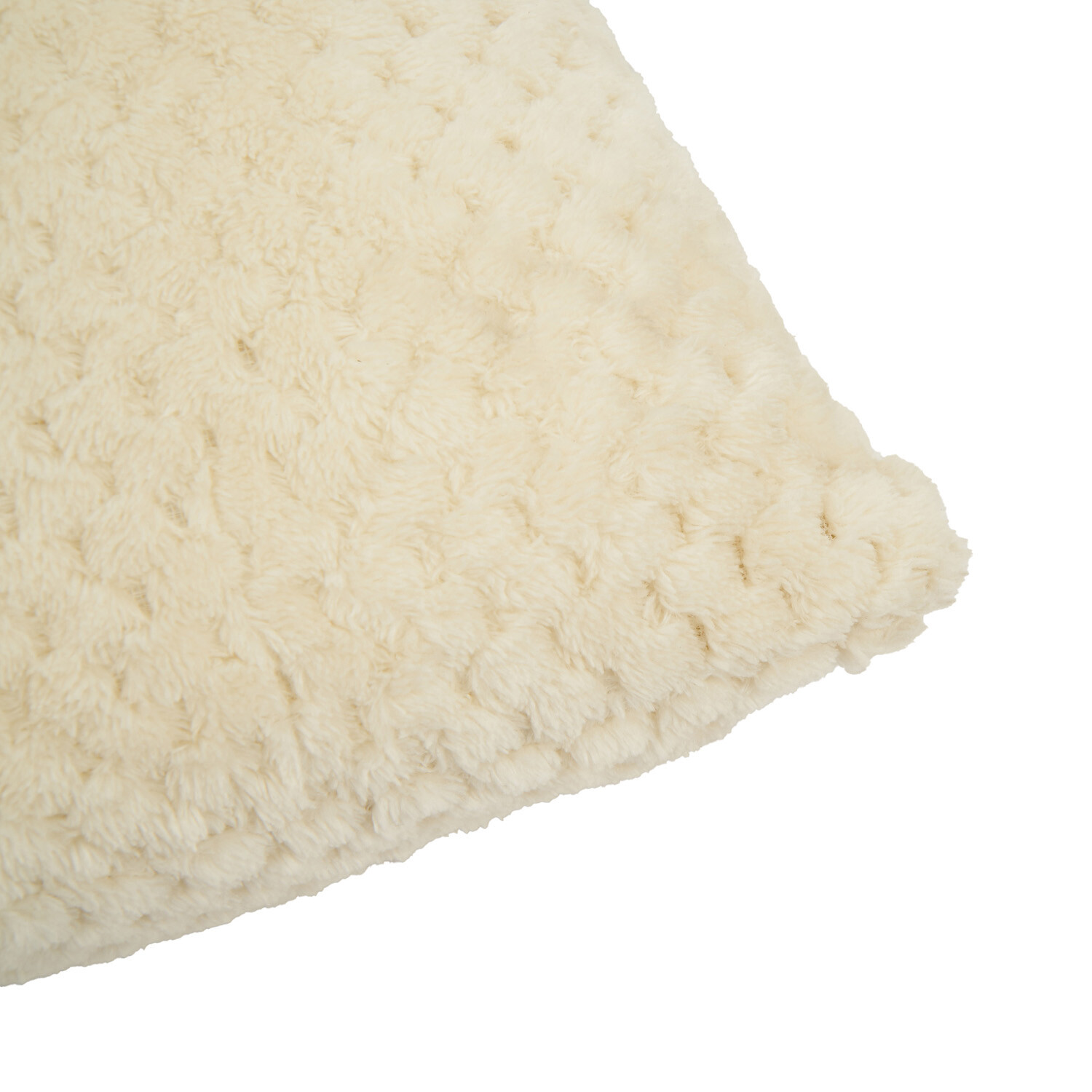 Jumbo Fleece Cushion Ivory Image 2