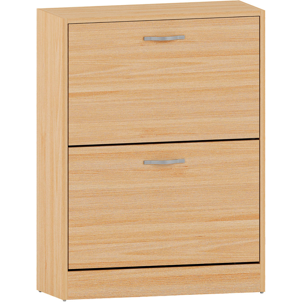 Vida Designs Pine Effect 2 Drawer Shoe Cabinet Image 2
