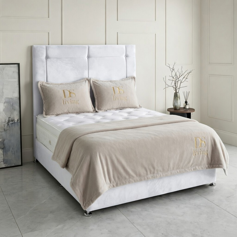 DS Living Kingsley Single White Plush Divan Bed Image 5