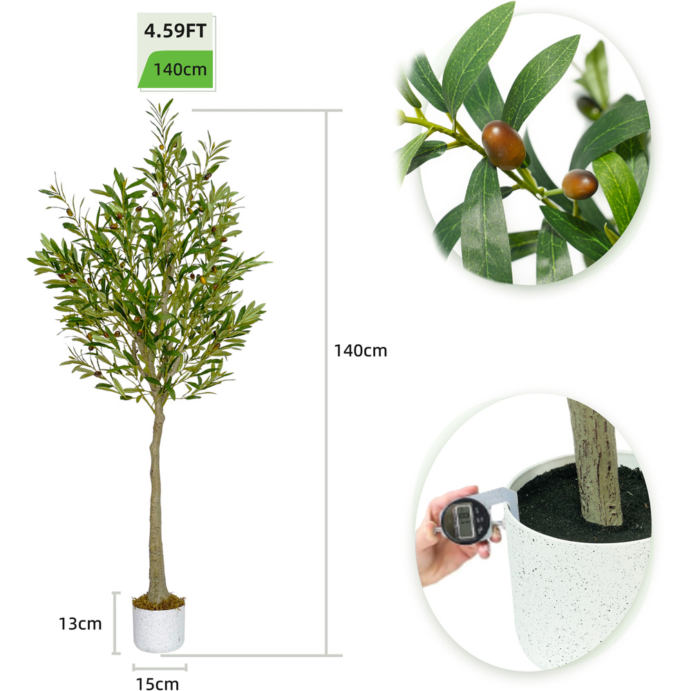 Olive Tree Indoor Artificial Plant 140m Image 6