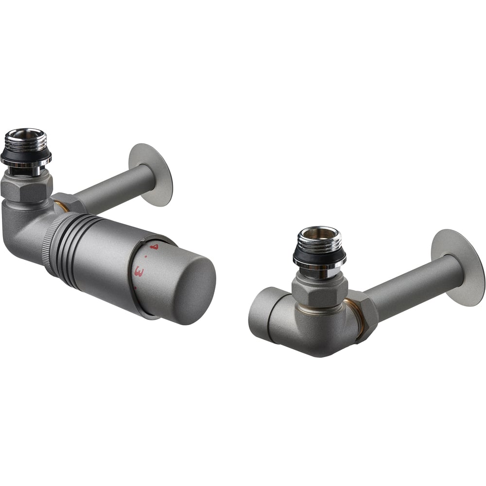 Terma Matt Grey Pipe Sleeving and Metal Collar Set 130mm Image 3