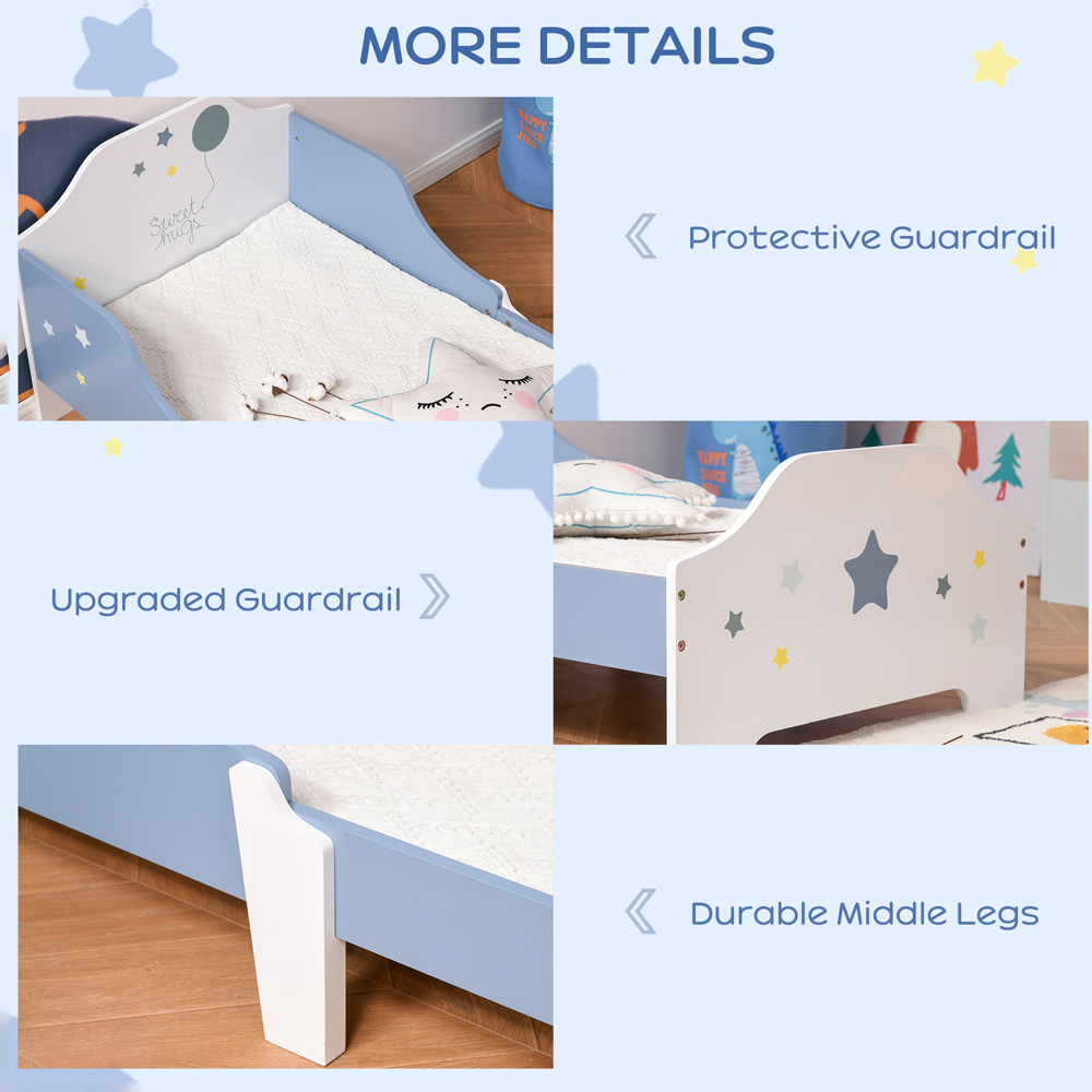 Playful Haven Single Blue Toddler Bed Image 5
