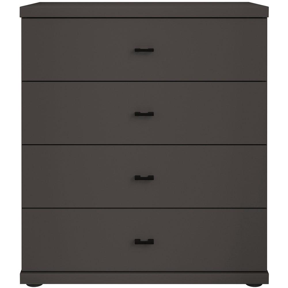 Homebase Cortiva Graphite and Slate 4 Drawer Wide Chest of Drawers Image 3