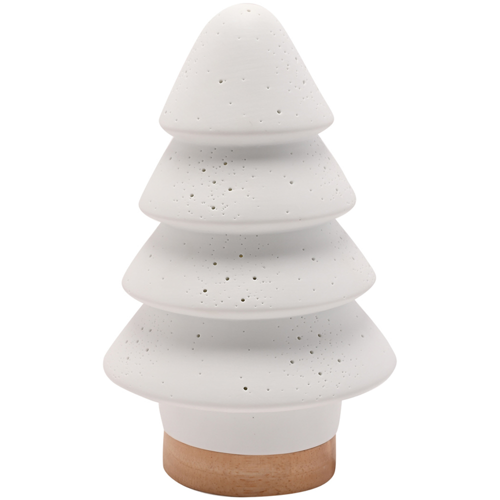 The Seasonal Gift Co. White Porcelain Christmas Tree Lamp Image 2