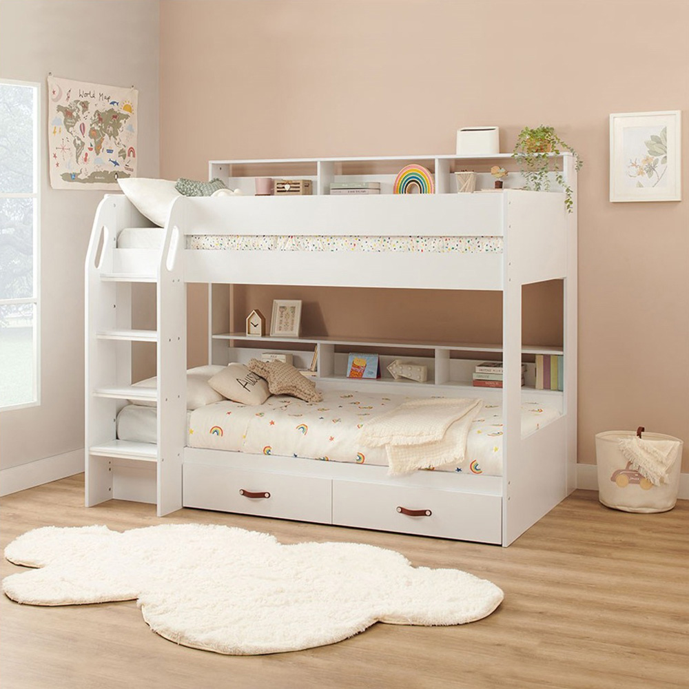 Flair Aviary Single Kids Bunk Bed with Storage Drawers and Shelves Image 5