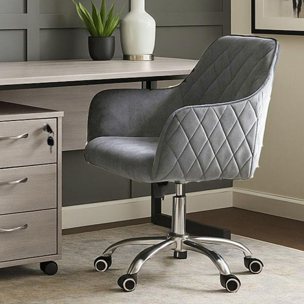 Kosy Koala Grey Wooden Office Desk with Drawer Unit and Chair Image 4