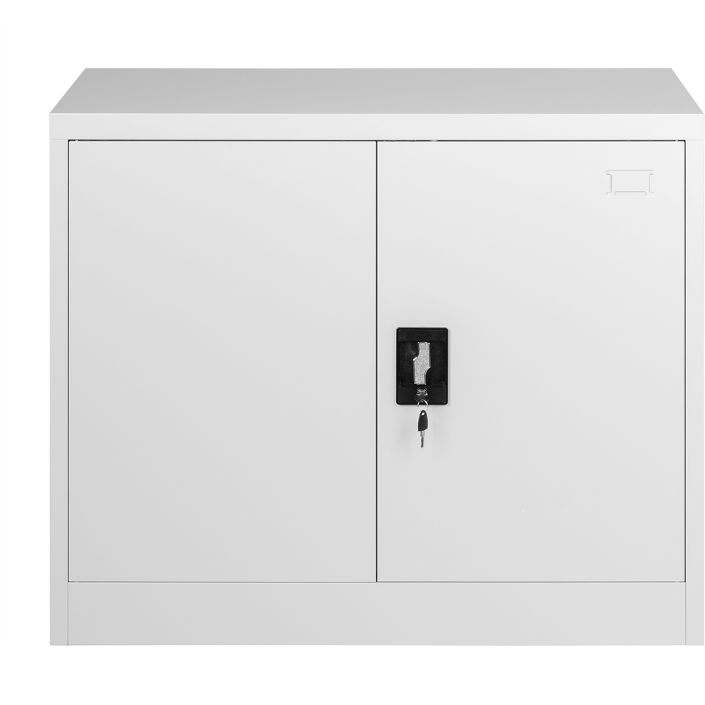 MMT Furniture Designs 2 Door Grey Metal Filing Lockable Filing Cabinet Image 3