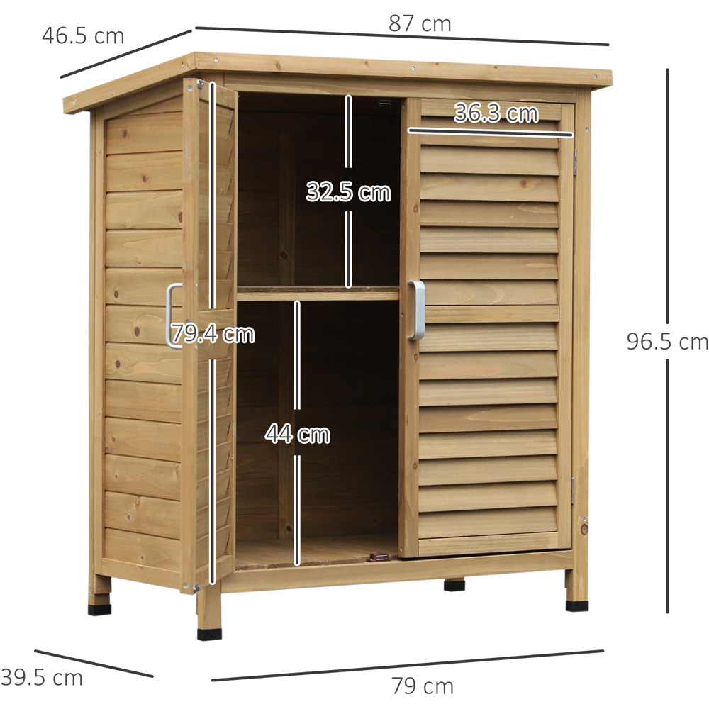 Outsunny 3 x 1.5ft Wooden Garden Shed Image 8