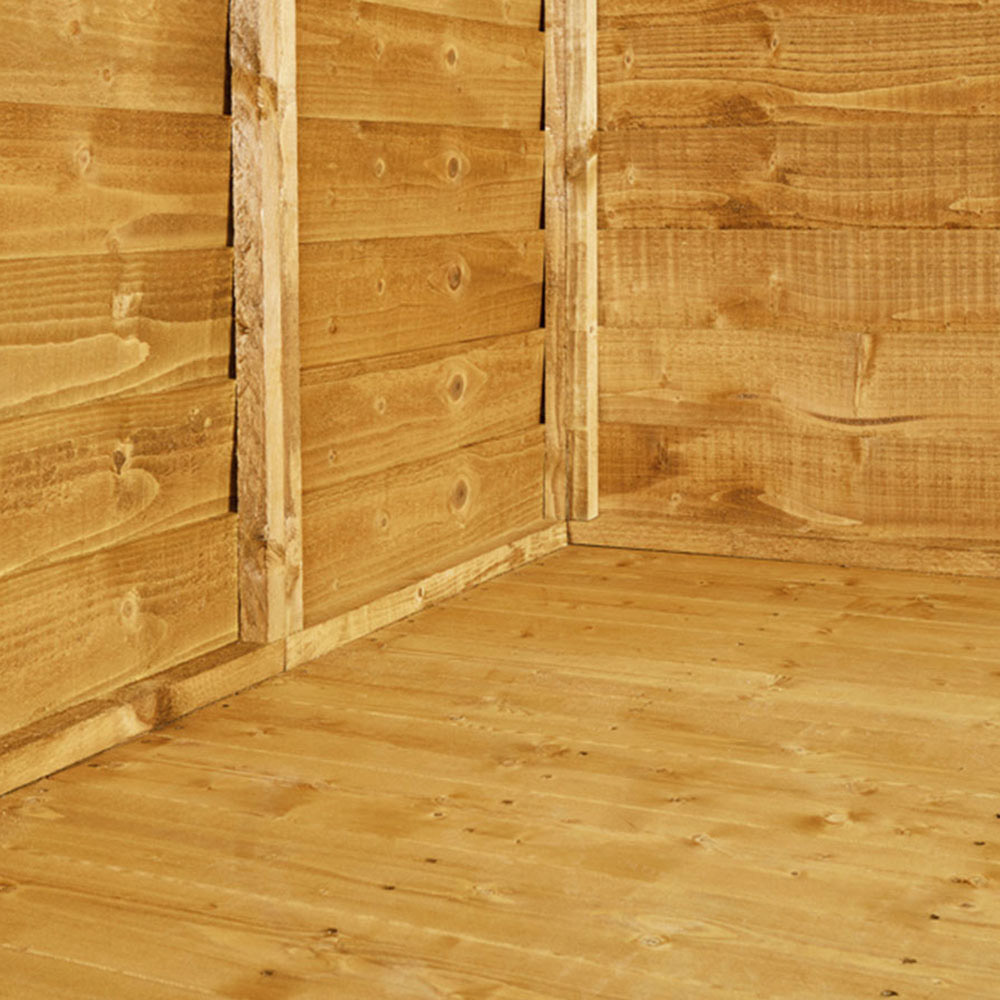 Power Sheds 14 x 8ft Double Door Overlap Pent Wooden Shed Image 2