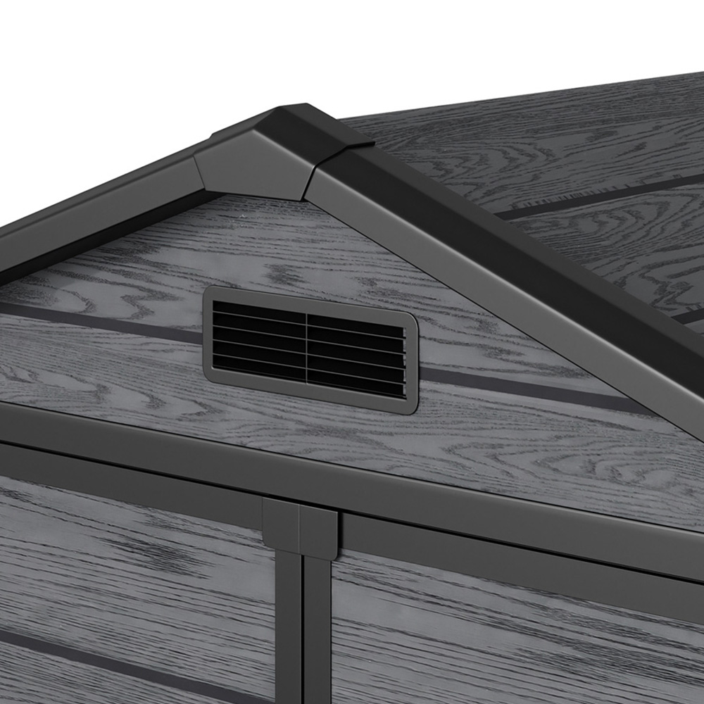 Living and Home 6 x 4ft Plastic Apex Garden Storage Shed with Window Image 5