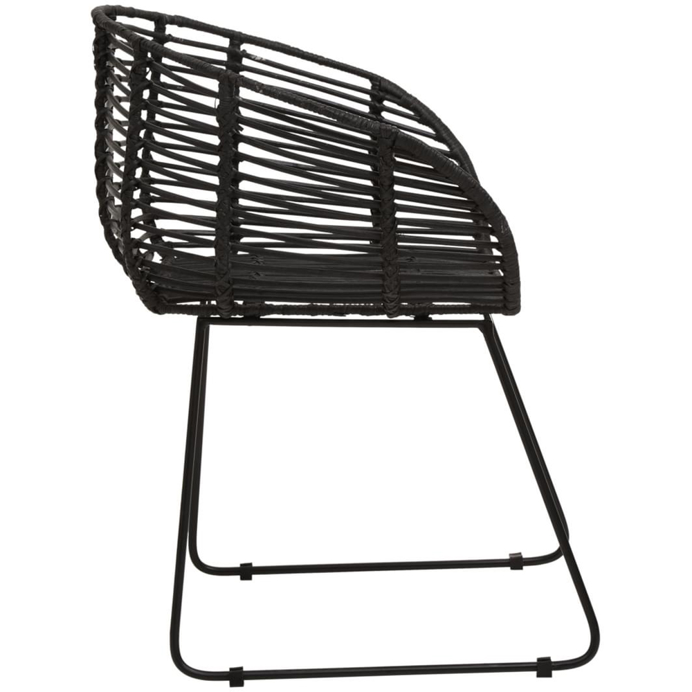 Interiors by Premier Lagom Black Rattan Round Chair Image 4