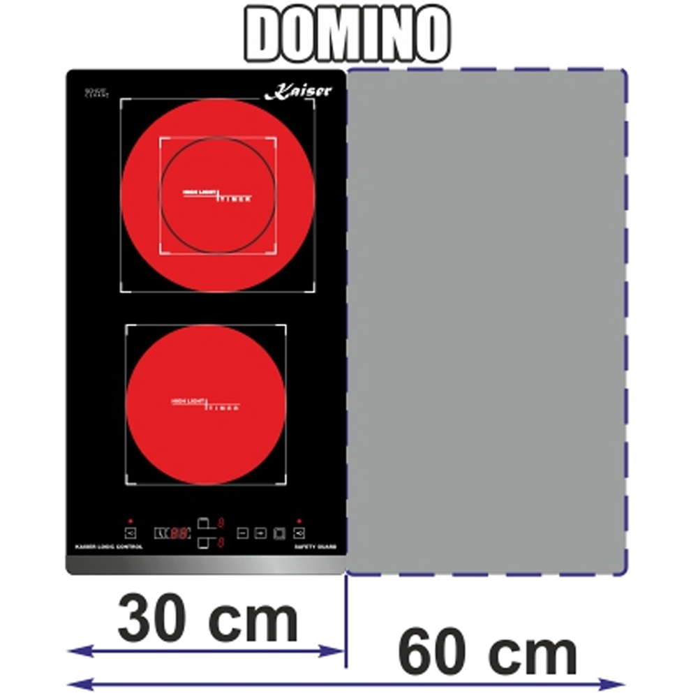 Kaiser Grand Chef Black Glass Ceramic Hob 28.8cm Image 5