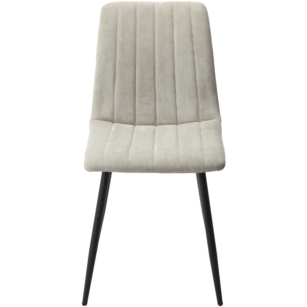 Core Products Aspen Set of 2 Grey and Black Straight Stitch Cord Dining Chair Image 2