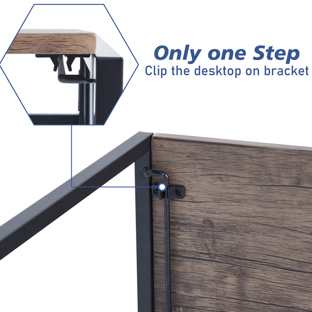 Miami Folding Computer Desk Brown Image 7