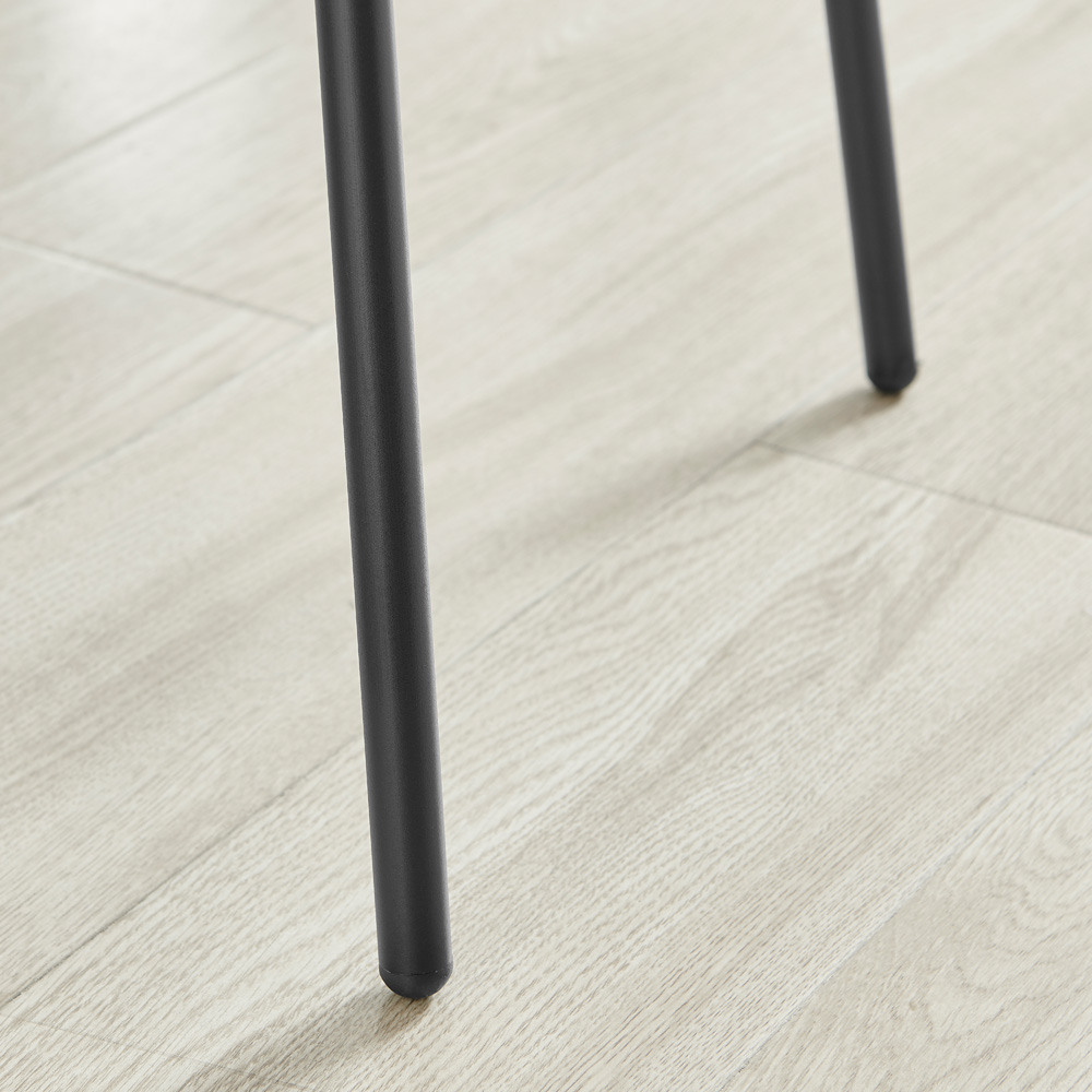 Furniturebox Sienna Set of 2 Black Velvet Dining Chairs Image 4