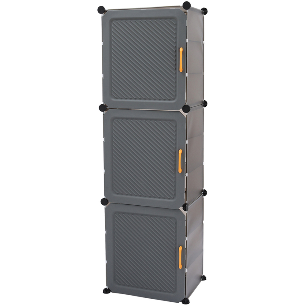 Living and Home 3 Door Multi Layer Shoe Cabinet Image 2