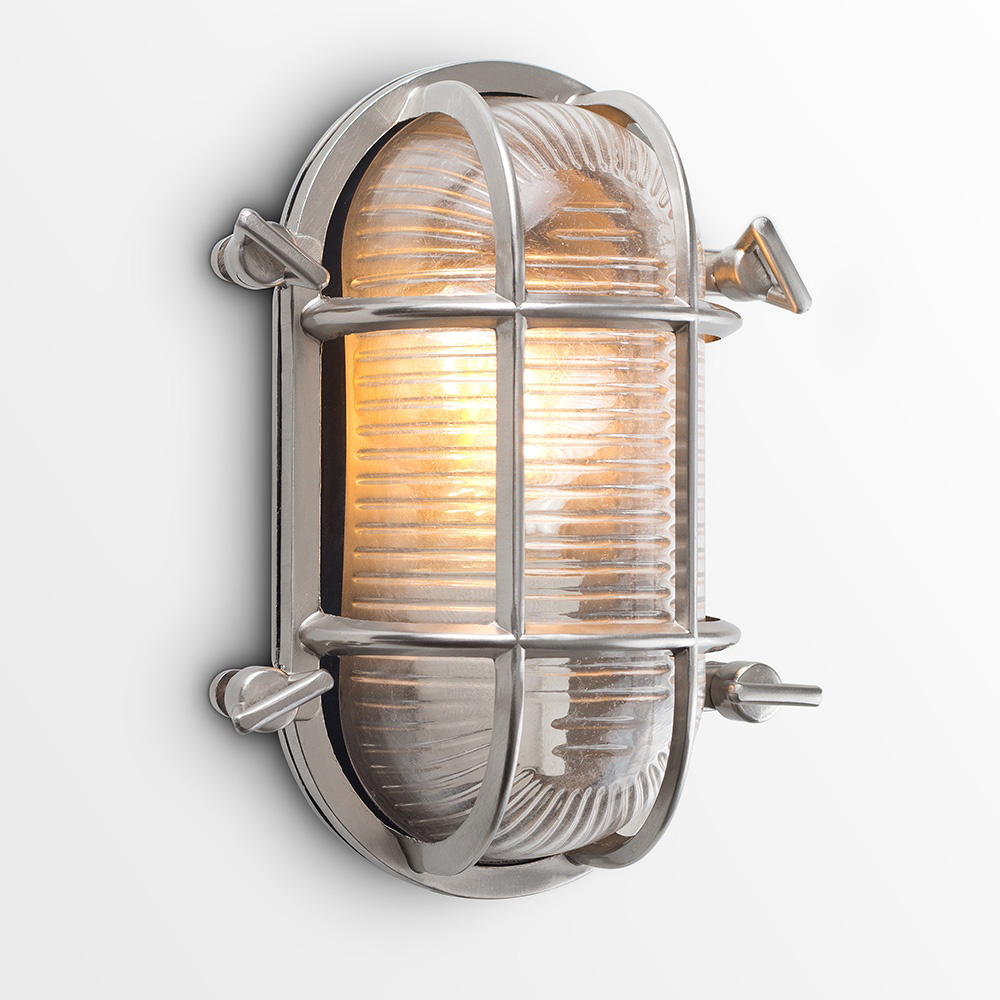 ValueLights Bow Polished Aluminium Outdoor Wall Bulkhead Light Image 6