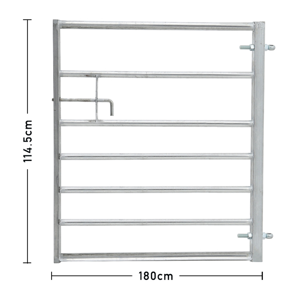 Living and Home 7 Bar Half Mesh Galvanised Metal Multipurpose 6ft Field Gate Image 9