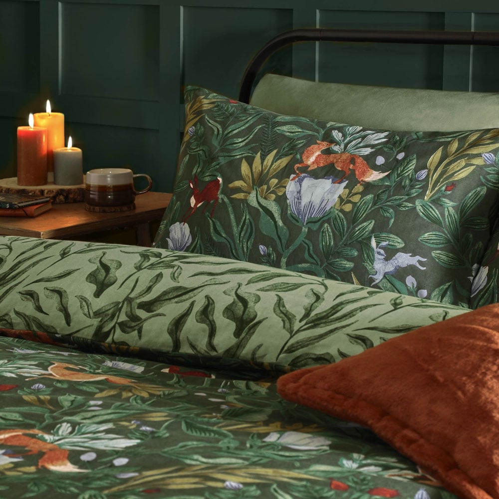 Furn Single Into The Woods Printed Reversible Duvet Set Image 3