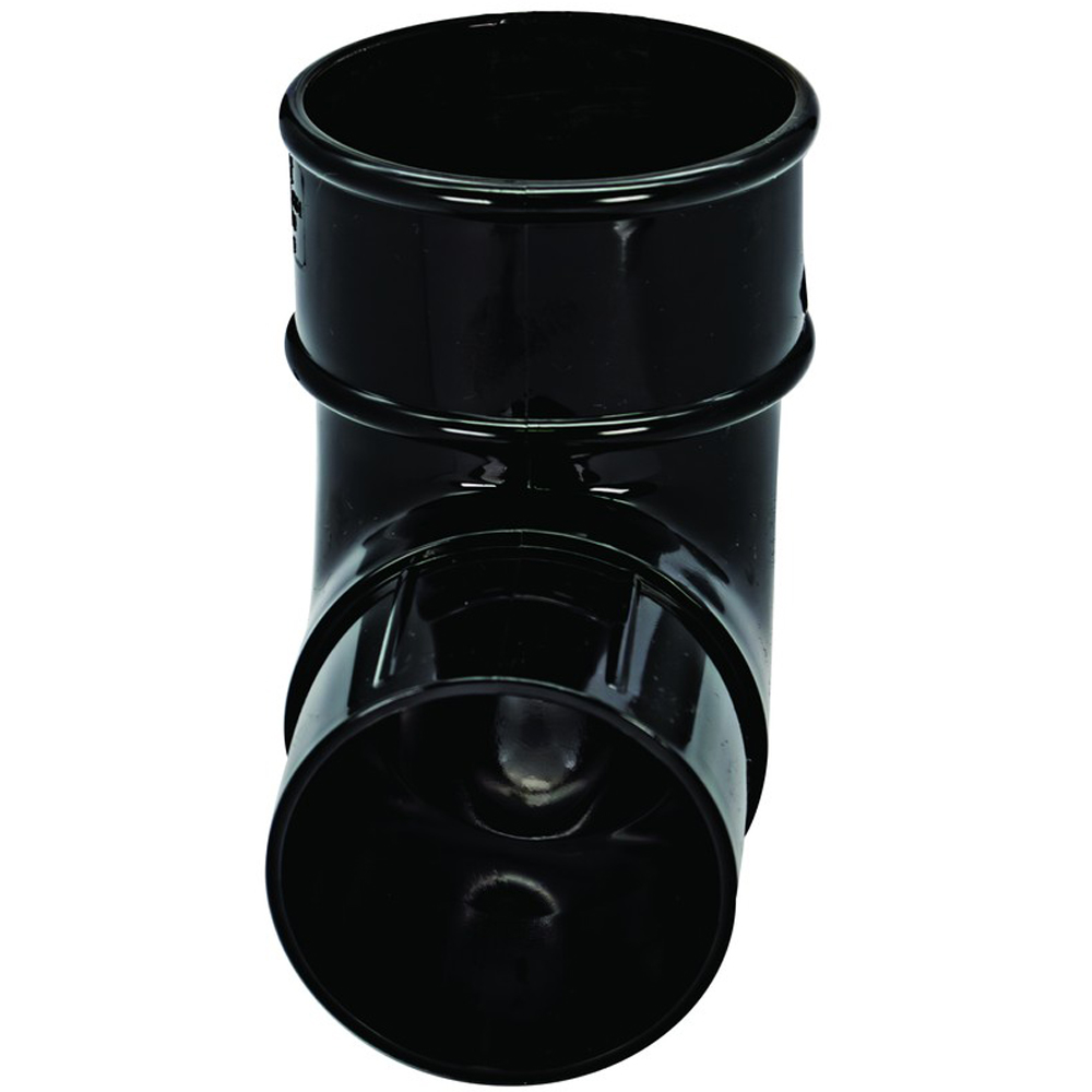 FloPlast Round 92.5 Degree Downpipe Bend Black 68mm Image 3