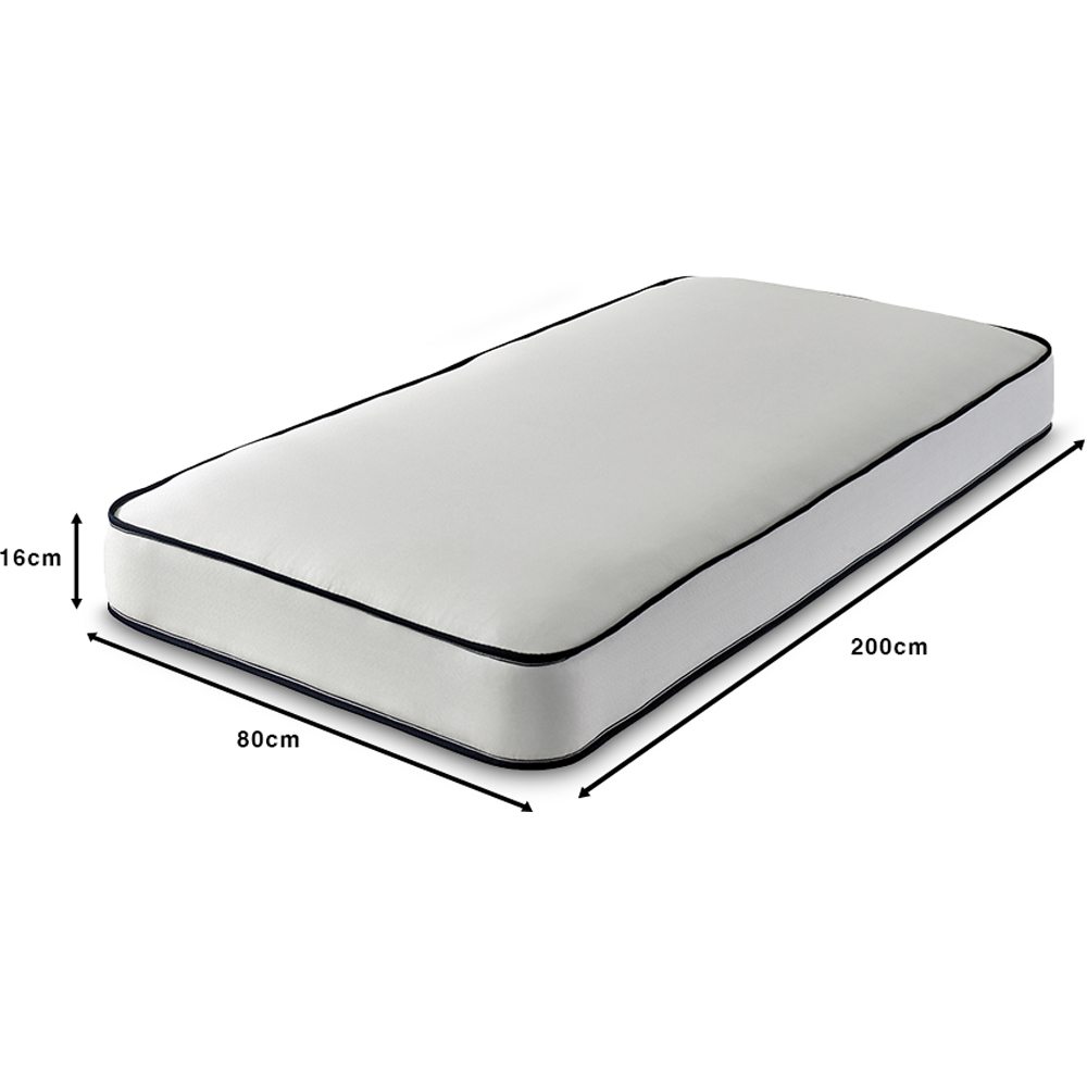 Extreme Comfort European Small Single Blue and White Flat Top Open Coil Spring Mattress Image 5