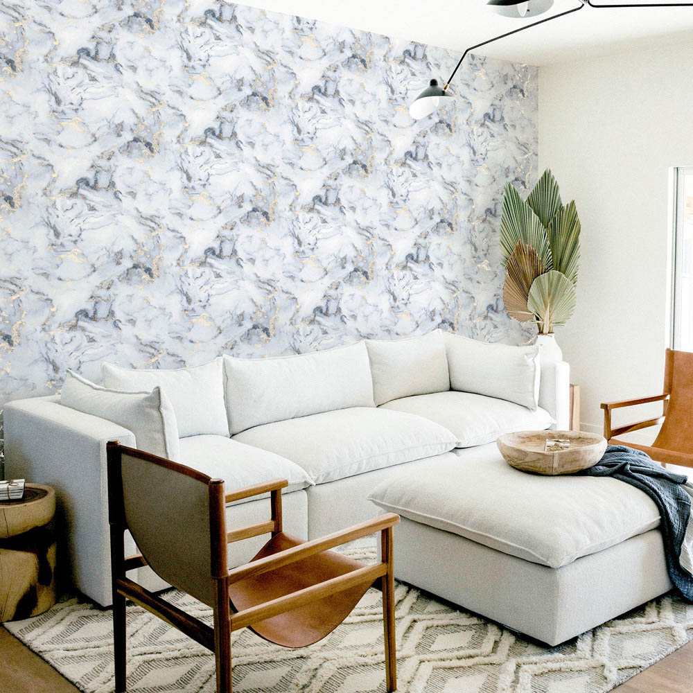 Arthouse Bahia Marble Mono Gold Wallpaper Image 5