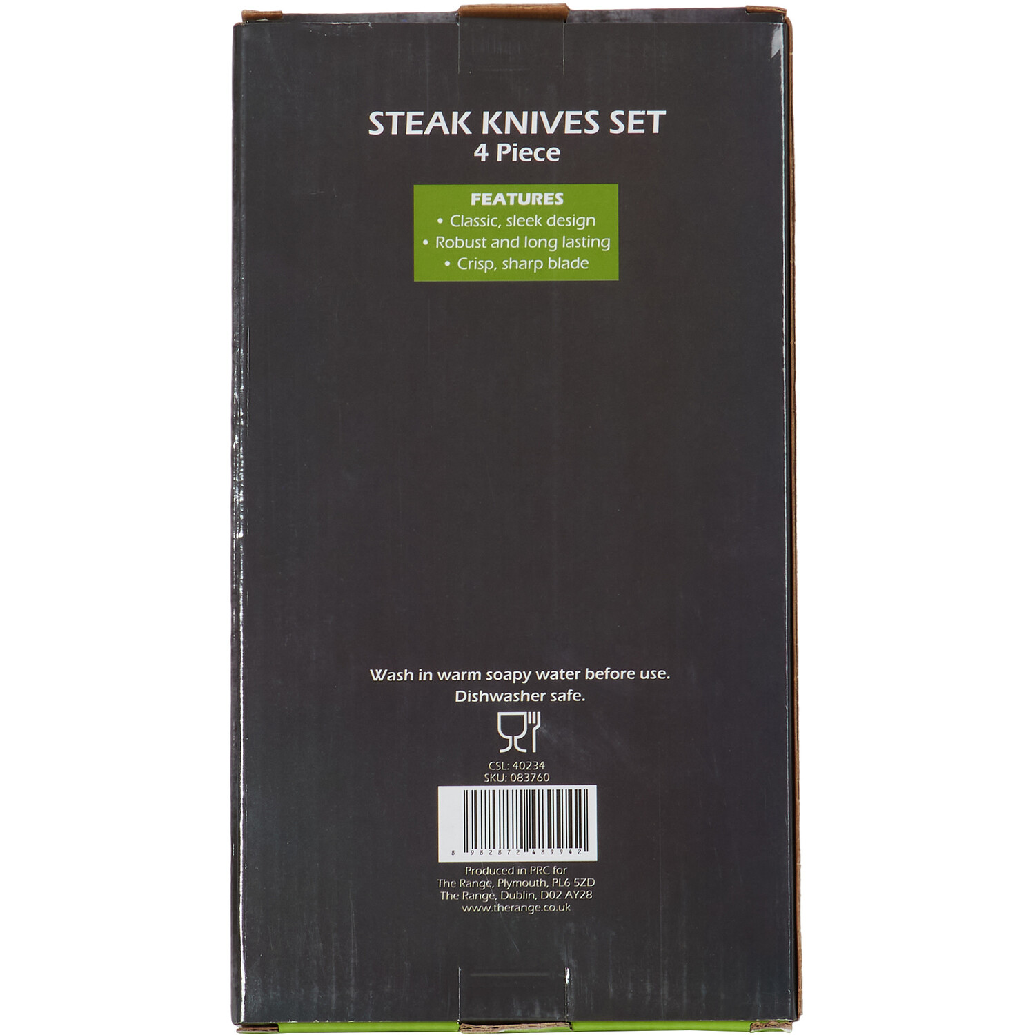 Pack of 4 Steak Knives - Chrome Image 3