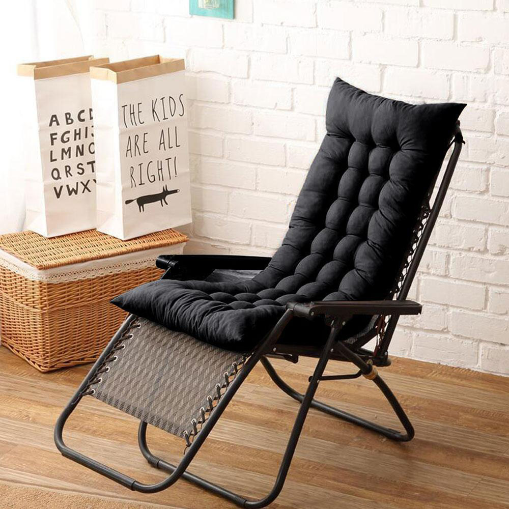 Living and Home Black Thick Soft Lounge Chair Cushion 110 x 40cm Image 6